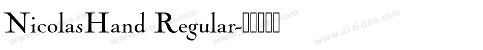 NicolasHand Regular字体转换